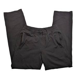 Lululemon Men's Black Straight Leg City Sweat Pants with Drawstring Waist Size M